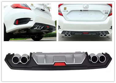 Καλή τιμή. HONDA New Civic 2016 Auto Body Kits, Σπορ στυλ πίσω προφυλακτήρας διαχέτης με ακουστικές πινακίδες σε απευθείας σύνδεση