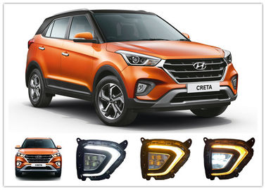 Καλή τιμή. Η Hyundai Creta 2018 2019 LED λάμπες ομίχλης, φώτα ημέρας με κίτρινο σήμα στροφής σε απευθείας σύνδεση